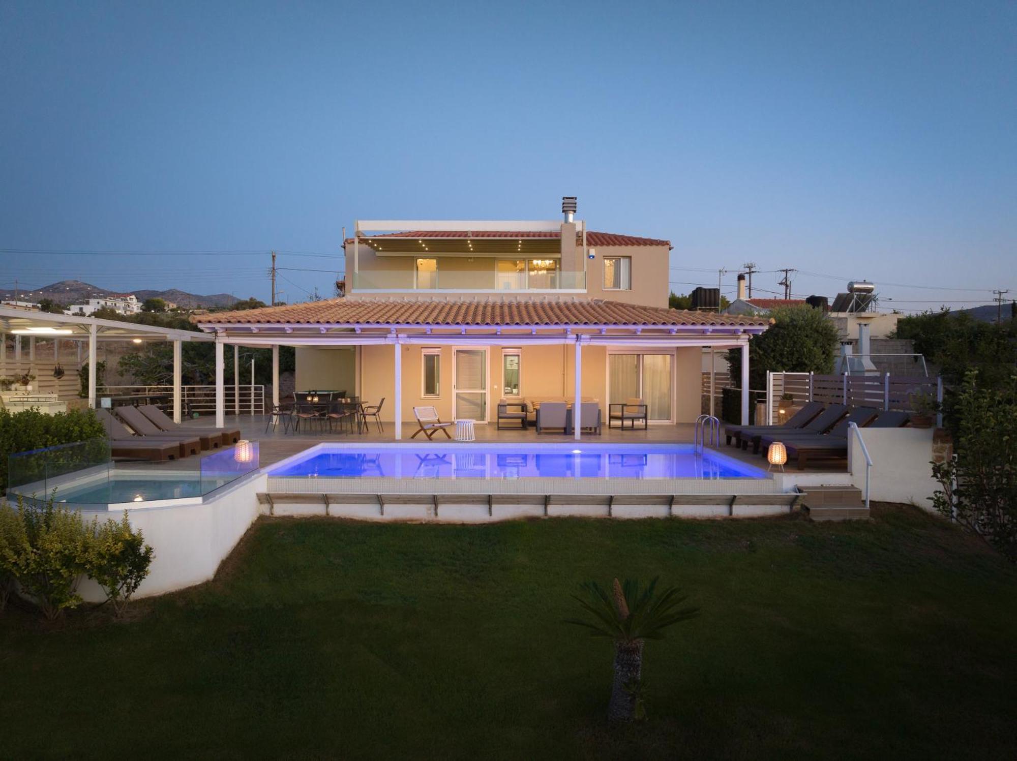 Alba Bianca Villa, Family Retreat With Heated Pool By Thinkvilla Hersonissos  Ngoại thất bức ảnh